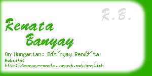 renata banyay business card